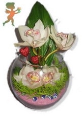 Ankara iek yolla firma rnmz  5 adet kandil orkideden aranjman tanzimi iei